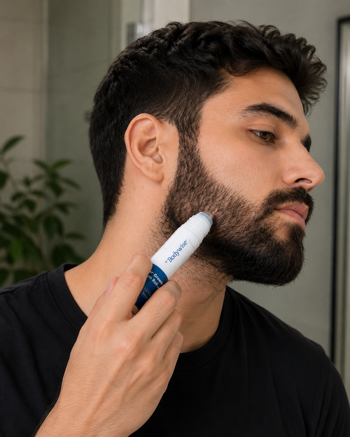 Cliente usando BeBodywise en barba